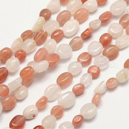 Chapelets de perles de sunstone naturelles G-L459-22-1