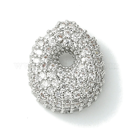 Подвески из латуни с покрытием из прозрачного кубического циркония KK-S378-01P-O-1