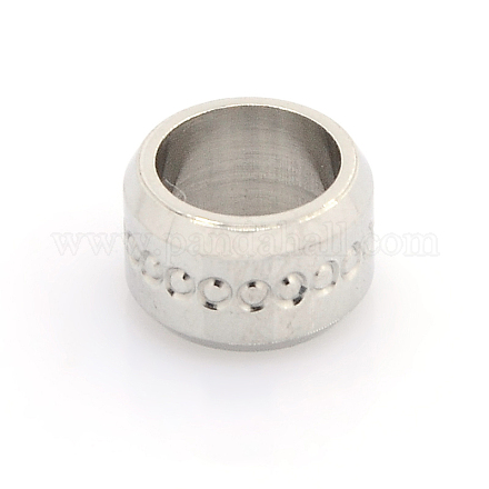 Cerchio scolpito 304 colonna in acciaio inox con fori più grandi perle STAS-J012-12-1