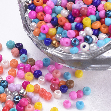Baking Paint Glass Seed Beads SEED-Q025-2mm-J-1