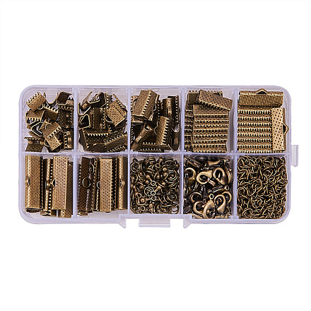 Антикварные бронзовые наборы для поиска ювелирных изделий с металлическими лентами смешанного размера FIND-PH0003-01AB-1