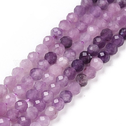 Natural Lilac Jade Beads Strands G-C009-A04-1