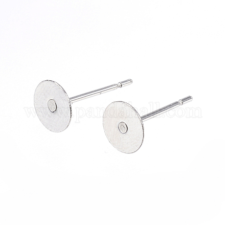 Accessoires de puces d'oreilles en 304 acier inoxydable A-STAS-D448-088P-6mm-1