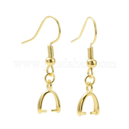 Rack Plating Brass Earring Hooks KK-F839-027G-1