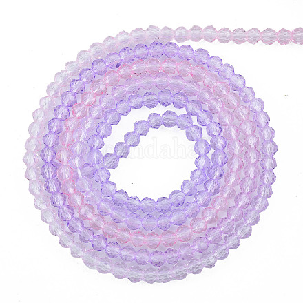 Chapelets de perles en verre transparente   GLAA-N041-009-05-1