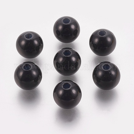 Perles d'imitation perles en plastique ABS KY-G009-14mm-01-1