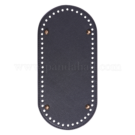 PU Leather Oval Long Bottom for Knitting Bag FIND-WH0032-01A-1