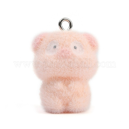 Подвески из непрозрачной флокированной свиной смолы RESI-S026-01P-C-1