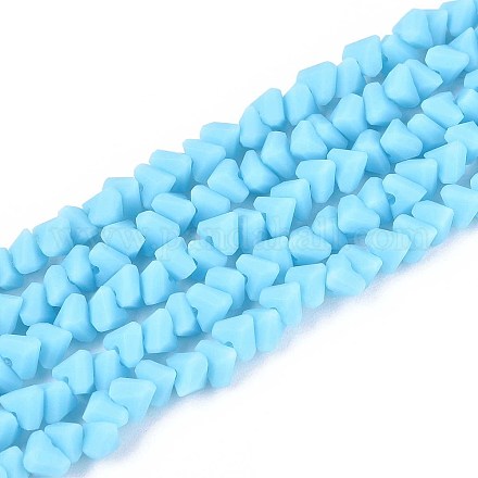 Нити из матовых непрозрачных стеклянных бусин GLAA-N017-4mm-18-1