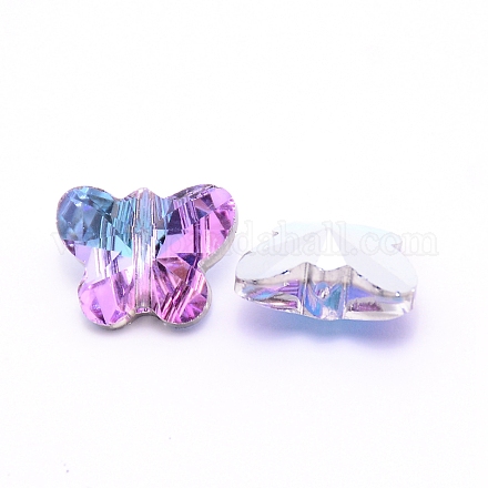 Glass Butterfly Beads GLAA-WH0025-34G-1