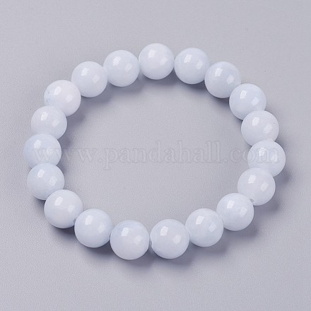 Natürliches Jade Perlen Armband aus Stretch BJEW-P209-28-6mm-1