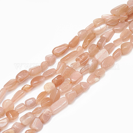 Chapelets de perles de sunstone naturelle naturelles G-S301-02-1