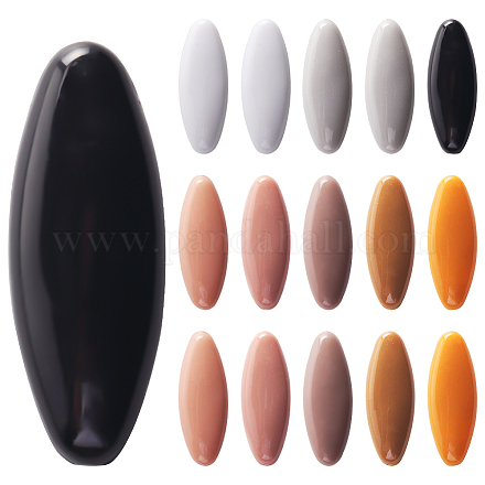 Craspire 16 Stück 8-farbige leere ovale Broschennadeln aus Kunststoff JEWB-CP0001-10A-1