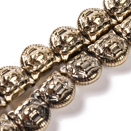 Гальванические нити из синтетических немагнитных гематитовых бусин G-Q174-04C-1