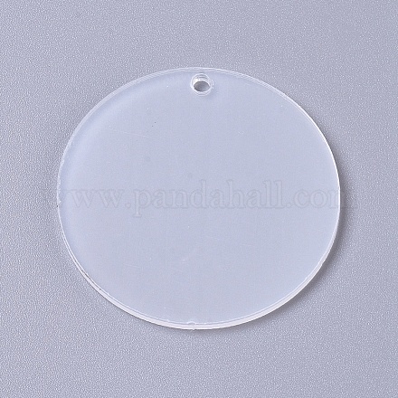 Gros pendentifs vierges en acrylique transparent TACR-WH0002-11-1