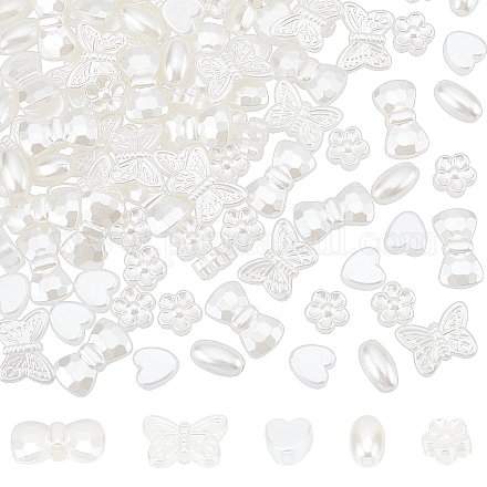 Superfindings 400 pz 5 perle di perle imitazione plastica abs stile KY-FH0001-13-1