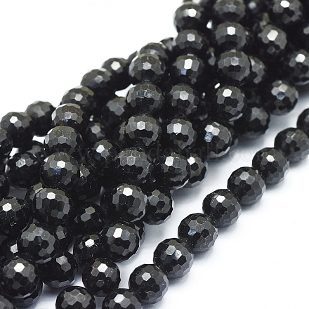 Chapelets de perles en spinelle noir naturel G-D0010-12-10mm-1