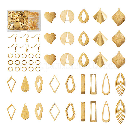 Kit de fabrication de boucles d'oreilles géométrie bricolage DIY-TA0004-67-1