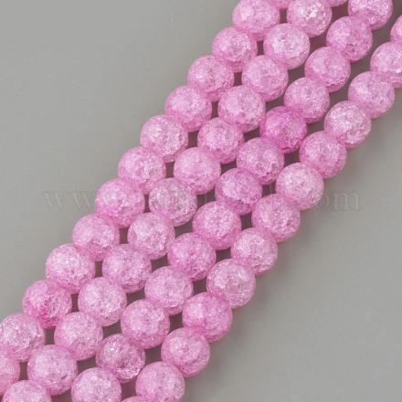 Chapelets de perles en quartz craquelé synthétique GLAA-S134-6mm-03-1