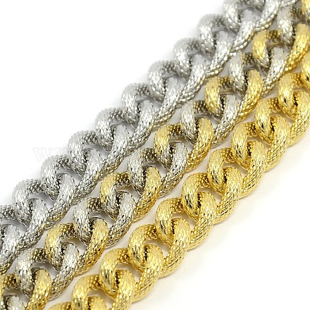 304 Stainless Steel Curb Chain/Twisted Chain Bracelets STAS-A028-B137-1