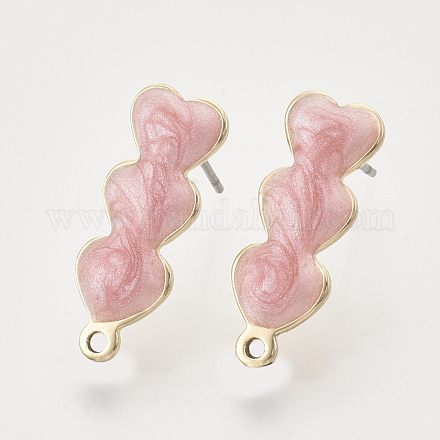 Accessoires de clous d'oreilles émaillés de fer IFIN-N003-08C-1