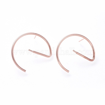 Accessoires de clous d'oreilles en laiton EJEW-L234-54RG-1