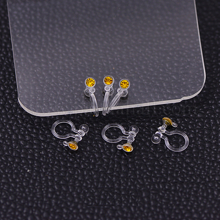 Pendientes de clip de plástico fornituras X-KY-P007-M07-1