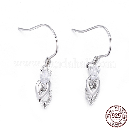 Accessoires pour boucles d'oreilles en argent sterling 925 rhodié STER-F048-47P-1