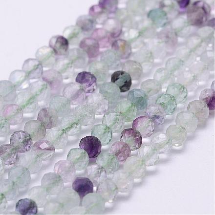 Chapelets de perles en fluorite naturel G-J363-07-4mm-1