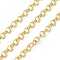 Brass Rolo Chains, Soldered, Cadmium Free & Nickel Free & Lead Free, with Spool, Real 18K Gold Plated, 3.5x1mm