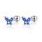 925 Sterling Silver Micro-Inlaid Zircon Butterfly Screw Stud Earrings