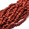 Natural Red Jasper Chip Beads Strands, 4~14x4~12mm, Hole: 1mm, about 15.3 inch~16.1 inch