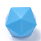 Food Grade Eco-Friendly Silicone Focal Beads, Icosahedron, 19x18.5x18.5mm, Hole: 2mm
