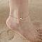 Cat Shape 304 Stainless Steel Link Anklets for Women, Golden, 8-5/8 inch(219mm)
