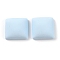 Resin Cabochons, Square, Light Sky Blue, 15.5x15x7mm