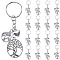 20Pcs Alloy Keychain, with Iron Findings, Antique Silver & Platinum, Tree of Life, 8.6cm