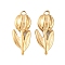 304 Stainless Steel Pendants,  Tulip, Ion Plating(IP), Real 18K Gold Plated, 18x7.5x3mm, Hole: 1.5mm