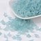 Transparent Acrylic Beads, Flower, Frosted, Light Blue, 10x5mm, Hole: 1mm, about 420pcs/50g