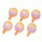Resin Decoden Cabochons, Lollipop, Imitation Food, Orange, 28.5x18.5x6mm