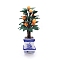 Clay Orange Tree Potted Model, Micro Landscape Home Dollhouse Accessories, Pretending Prop Decorations, Blue, 80mm