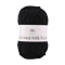 Polyester Yarn for Sweater Hat, for Knitting Crochet Supplies, Black, 2mm, about 94.05 Yards(86m)/Skein