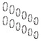 Pandahall 12Pcs 6 Size 201 Stainless Steel Grooved Finger Ring Settings, Ring Core Blank, for Inlay Ring Jewelry Making, Stainless Steel Color, Inner Diameter: 17~22mm, 2Pcs/size
