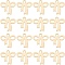 20Pcs Brass Charms, Nickel Free, Bowknot, Real 18K Gold Plated, 10.5x11x1mm, Hole: 1.2mm