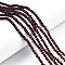 Glass Beads Strands, Faceted, Rondelle, Purple, 3.5~3.8x3mm, Hole: 0.4mm, about 105~110pcs/strand, 29~31cm