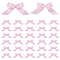 Polyester Bowknot, Gift Wrapping Bow with Self-Adhesive, Pink, 50x101x5mm