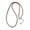 2.5MM Nylon Braided Cord Necklace Making, with Brass Findings and 304 Stainless Steel Lobster Claw Clasps, Long-Lasting Plated, Rack Plating, Platinum, Peru, 17.72 inch(45cm)