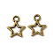 Tibetan Style Alloy Pendants, Lead Free, Nickel Free and Cadmium Free, Star, Antique Bronze, 10mm wide, 12mm long, hole: 2mm