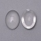 Glass Cabochons, Oval, Clear, 18.5x13.5x3mm