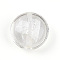 Handmade Silver Foil Glass Beads, Flat Round, Clear, 15~17x8.5~9.5mm, Hole: 1~2mm