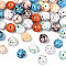 20Pcs Spray Painted Opaque Acrylic Beads, Round, Mixed Color, 19.5~20mm, Hole: 3mm